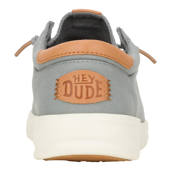 Men's Hey Dude Paul Canvas in Monument Grey - Image 7