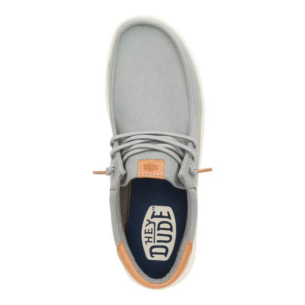 Men's Hey Dude Paul Canvas in Monument Grey - Image 8