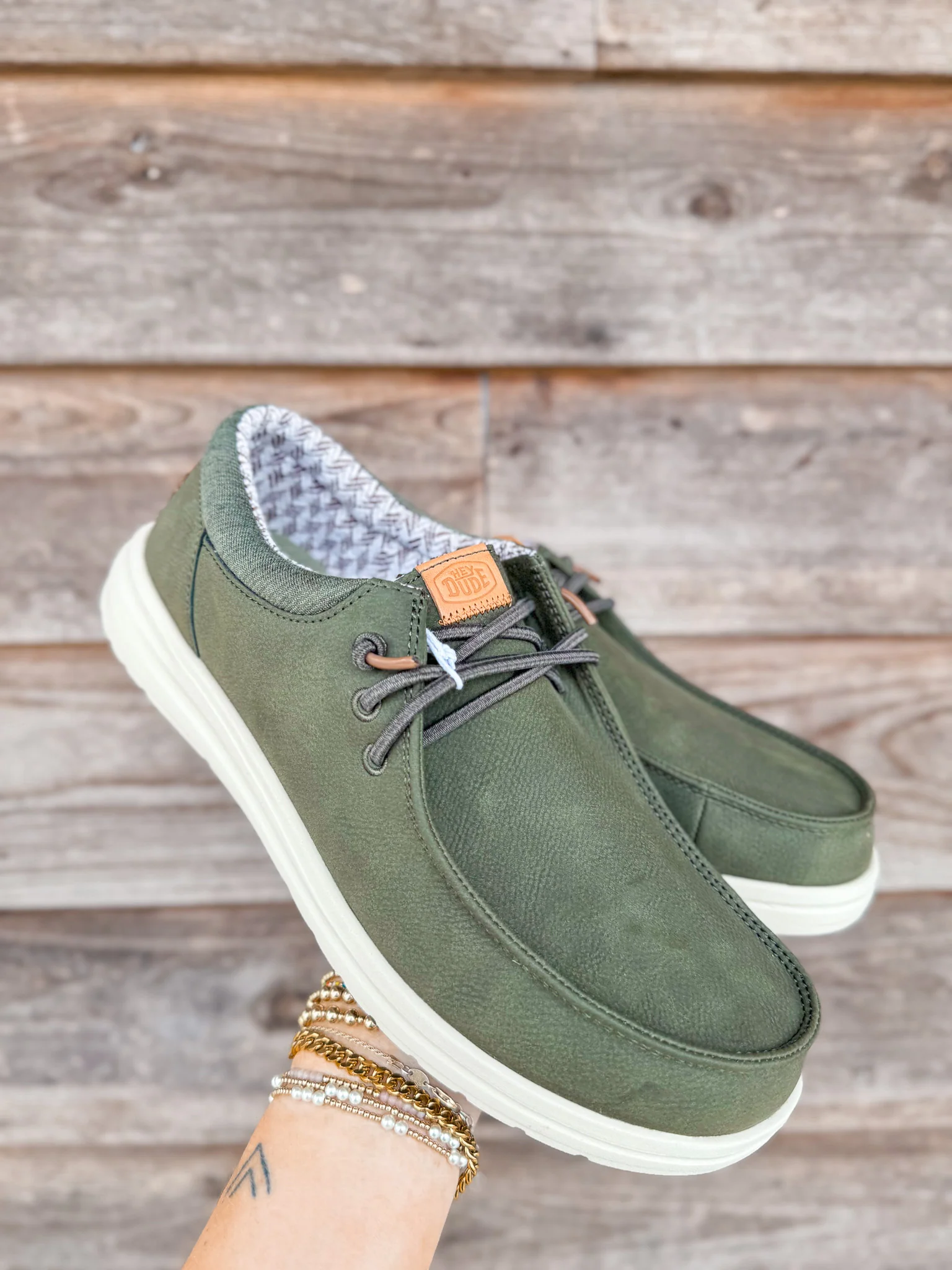Men's Hey Dude Paul Classic Olive - Image 10