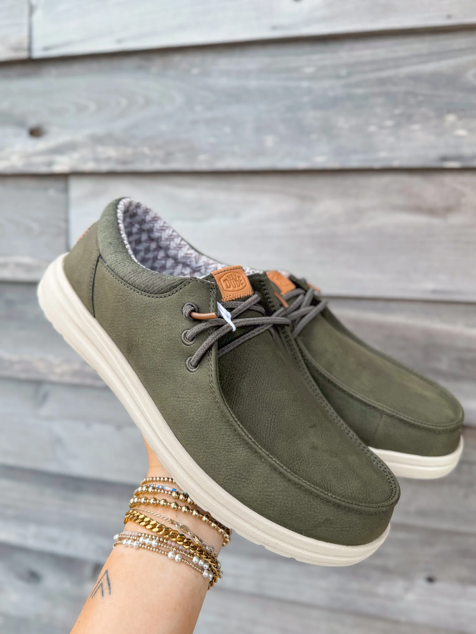 Men's Hey Dude Paul Classic Olive - Image 6