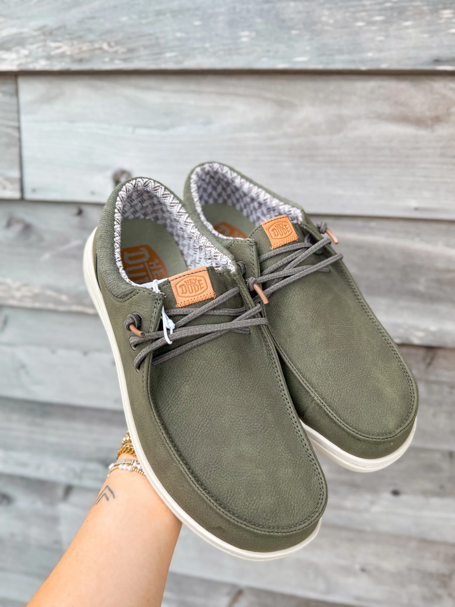 Men's Hey Dude Paul Classic Olive - Image 7