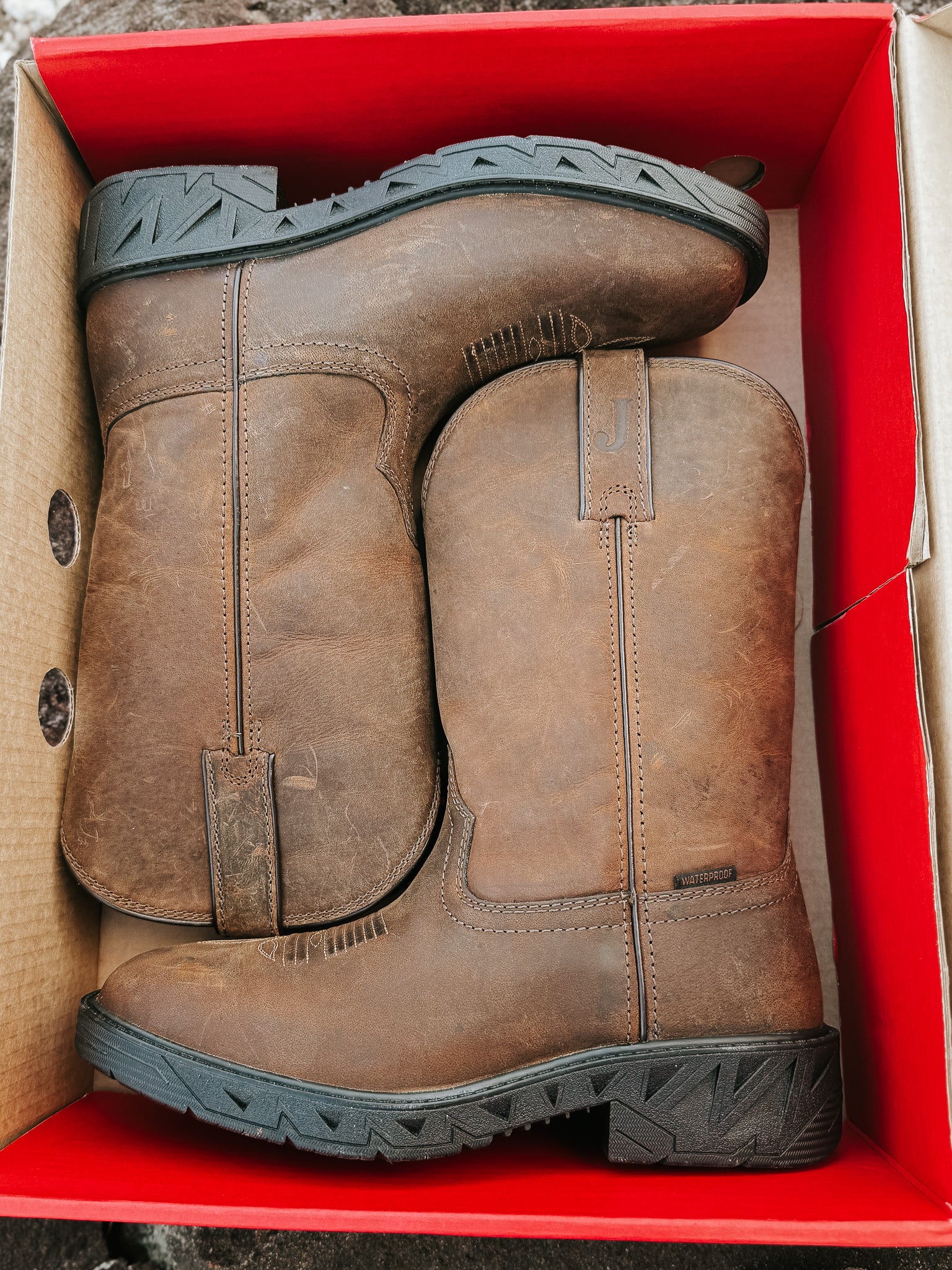 Justin Men's 11" Trencher Square Toe Waterproof Boots - Image 10