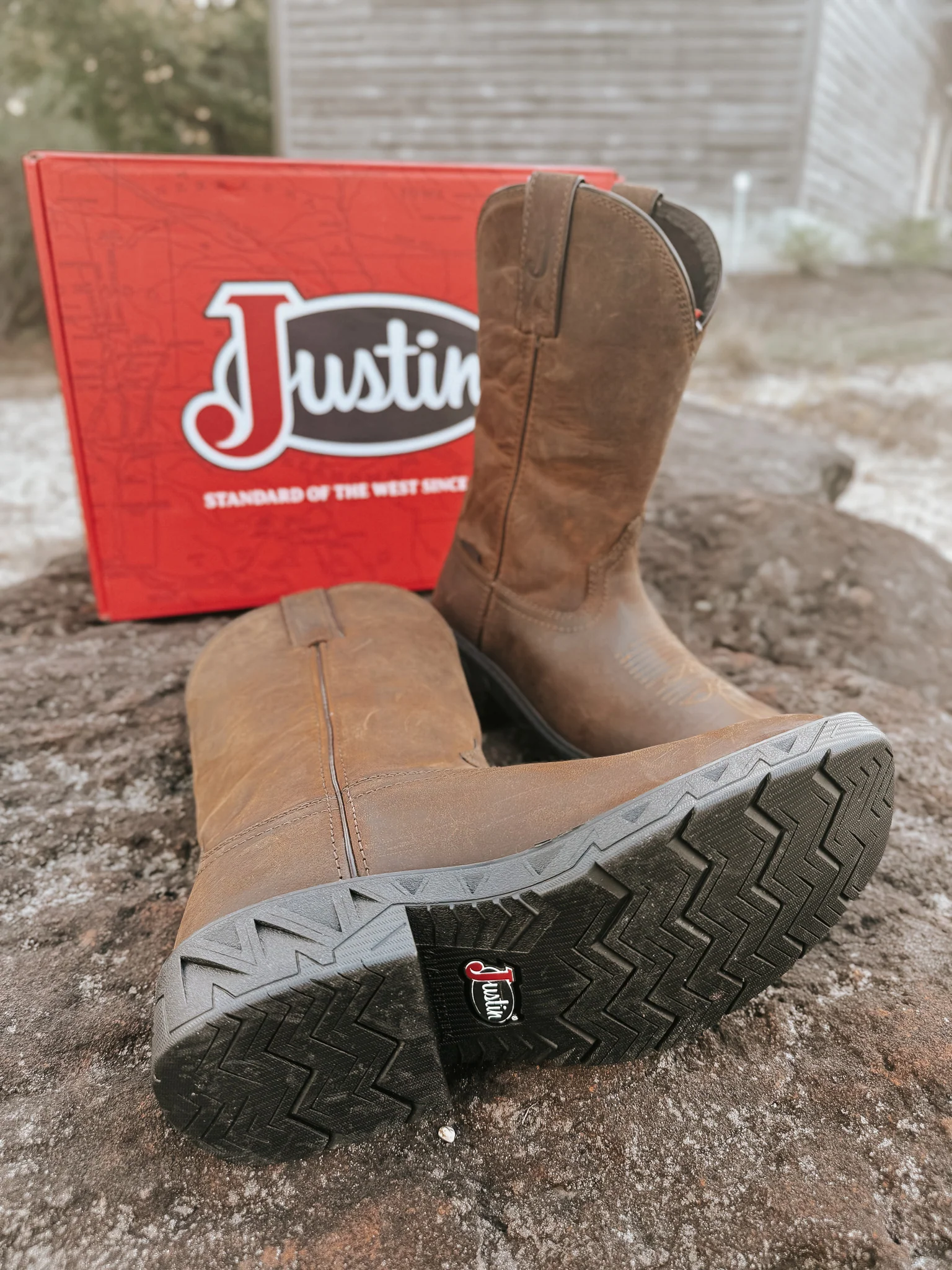 Justin Men's 11" Trencher Square Toe Waterproof Boots - Image 12