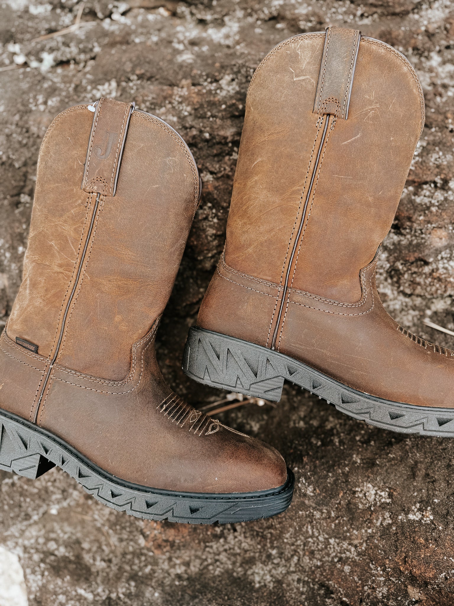 Justin Men's 11" Trencher Square Toe Waterproof Boots - Image 4