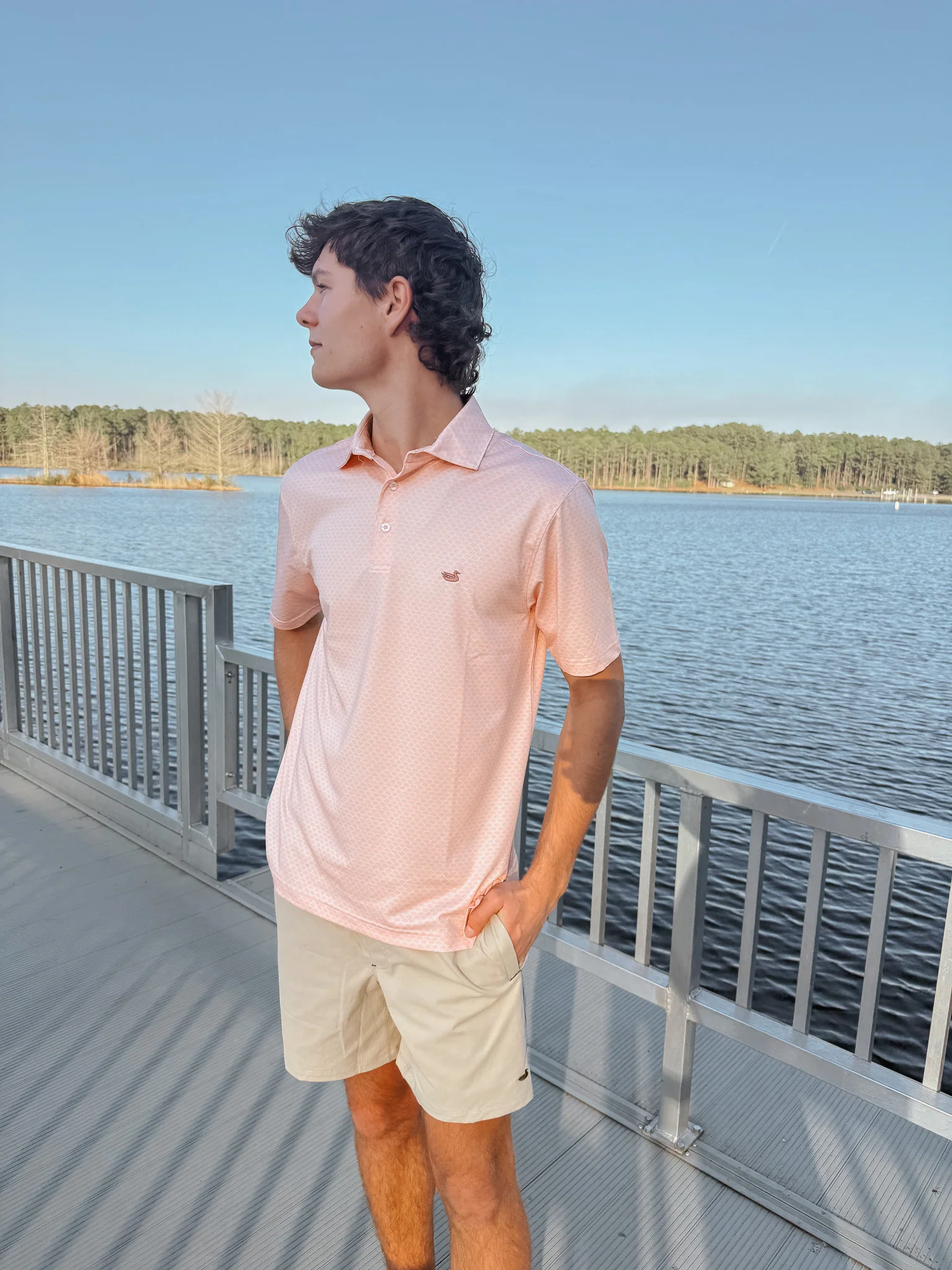 Southern Marsh Flyline Performance Polo - Shell Shock - Image 3