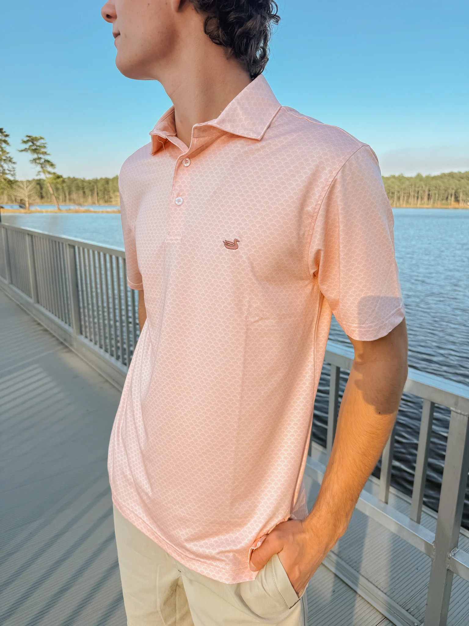 Southern Marsh Flyline Performance Polo - Shell Shock - Image 5