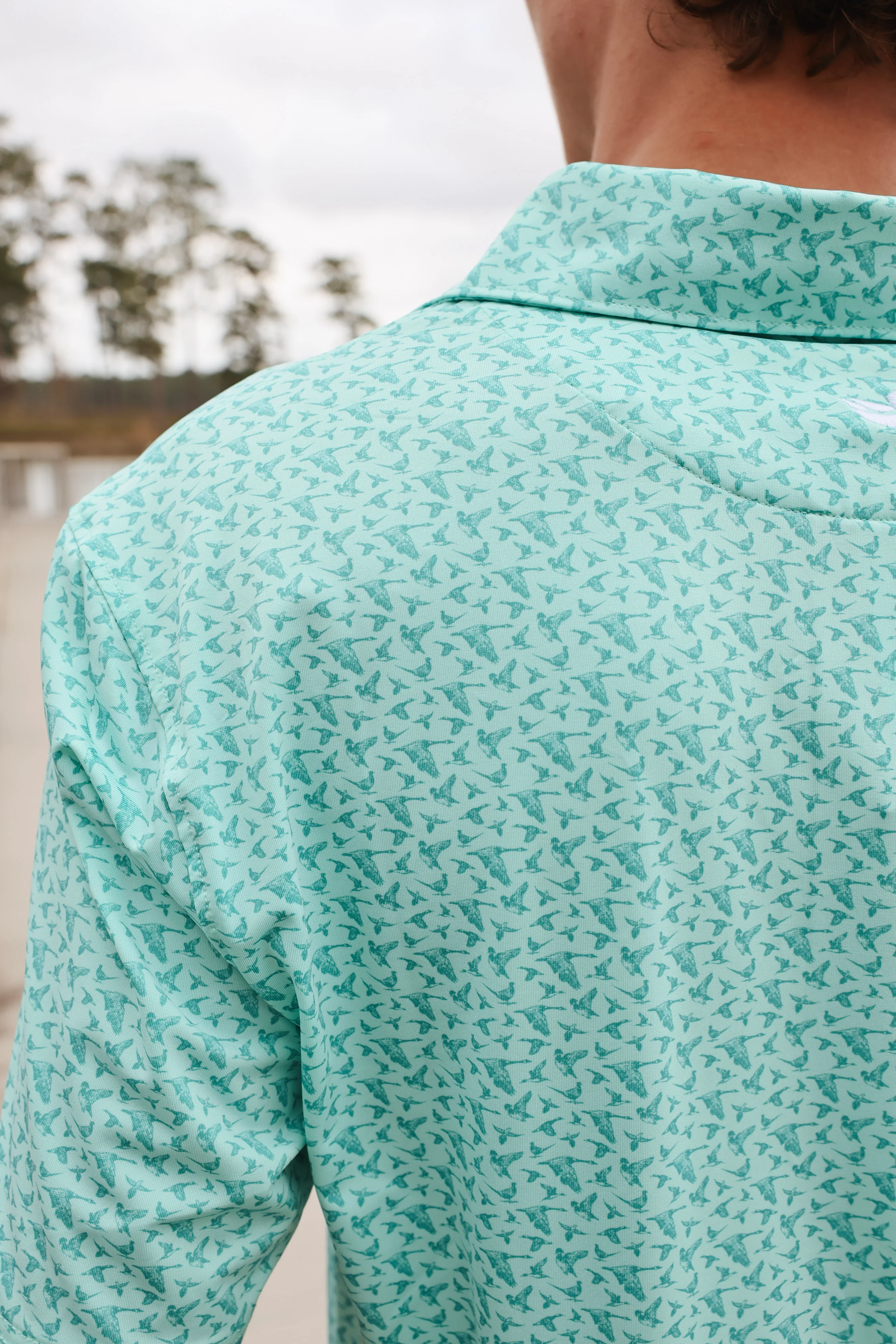 Southern Marsh In Flight Flyline Performance Polo in Antigua Blue - Image 2