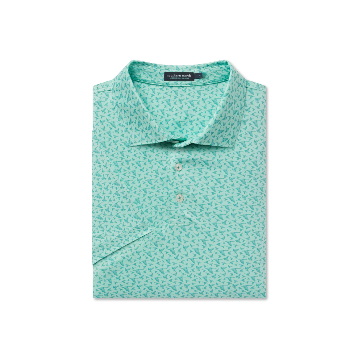 Southern Marsh In Flight Flyline Performance Polo in Antigua Blue - Image 3