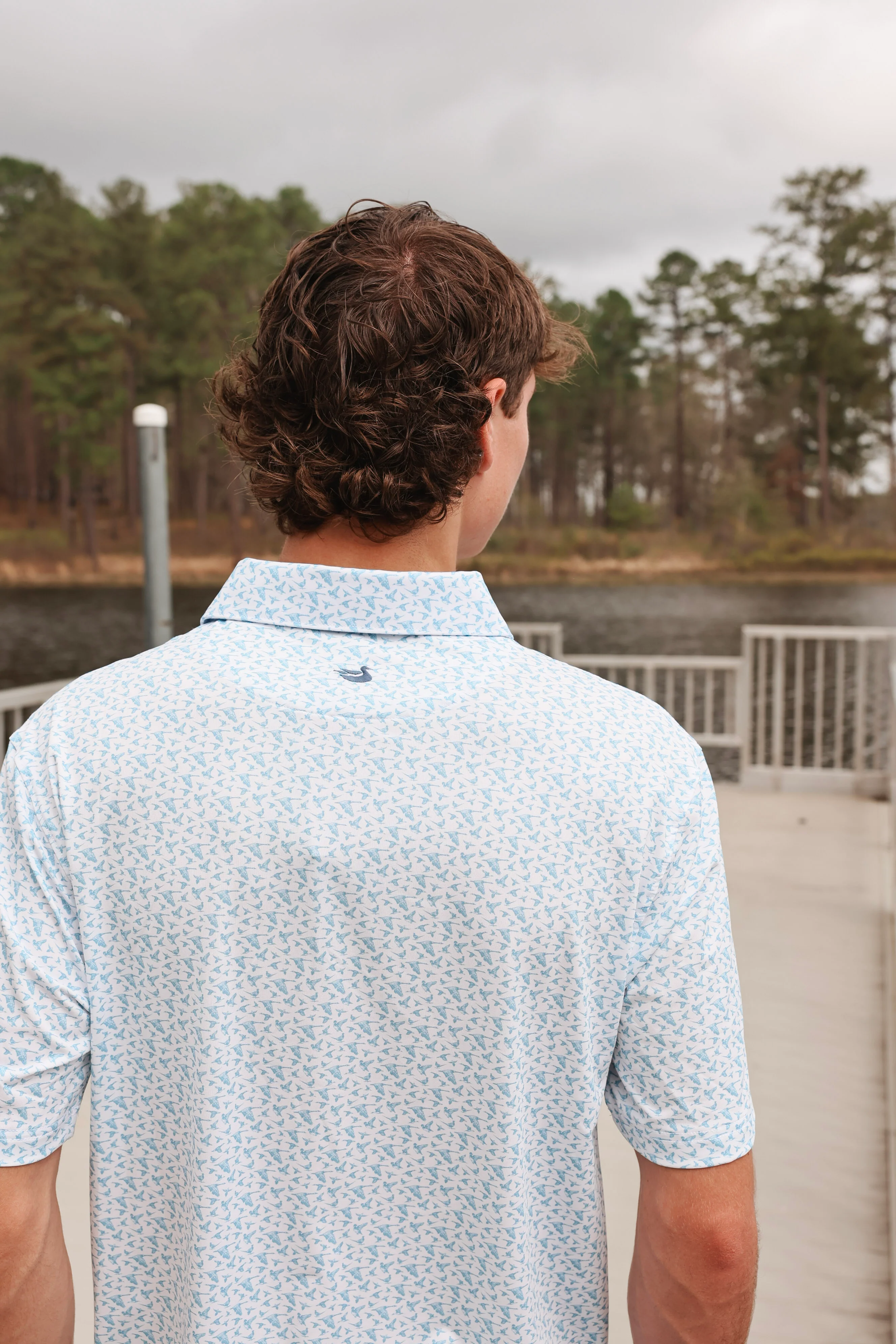 Southern Marsh In Flight Flyline Performance Polo in White - Image 2