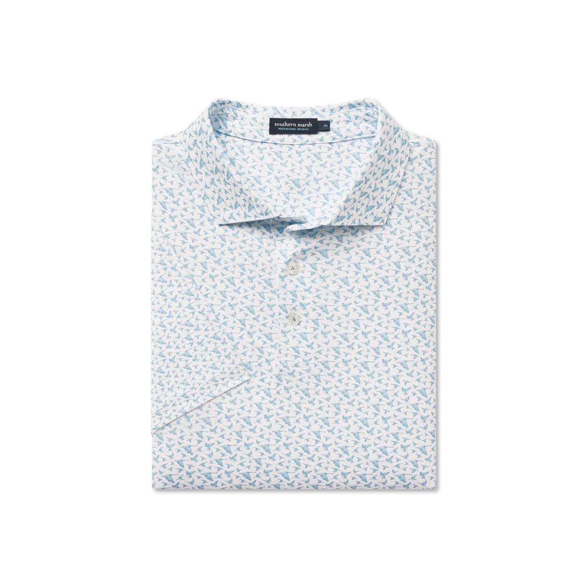 Southern Marsh In Flight Flyline Performance Polo in White - Image 3