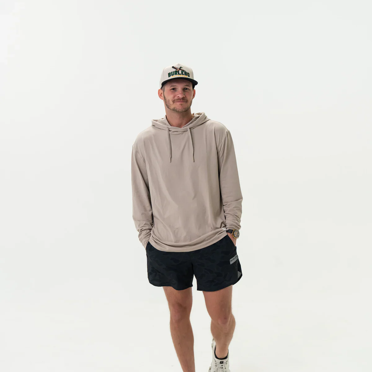 Men's Burlebo Performance Hoodie - Sandstone - Image 3