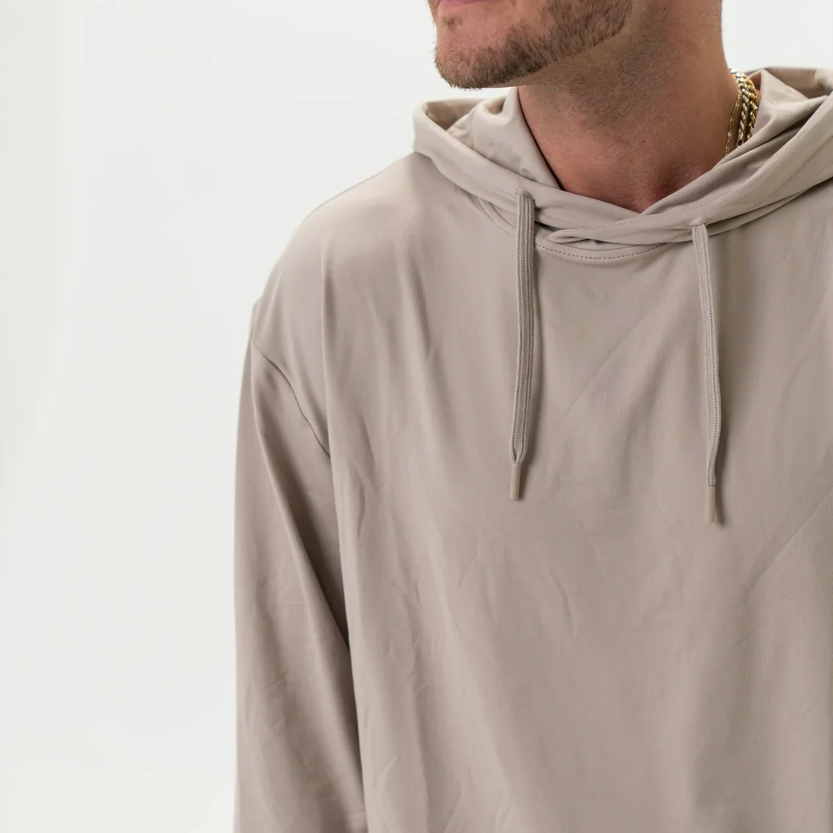 Men's Burlebo Performance Hoodie - Sandstone - Image 4