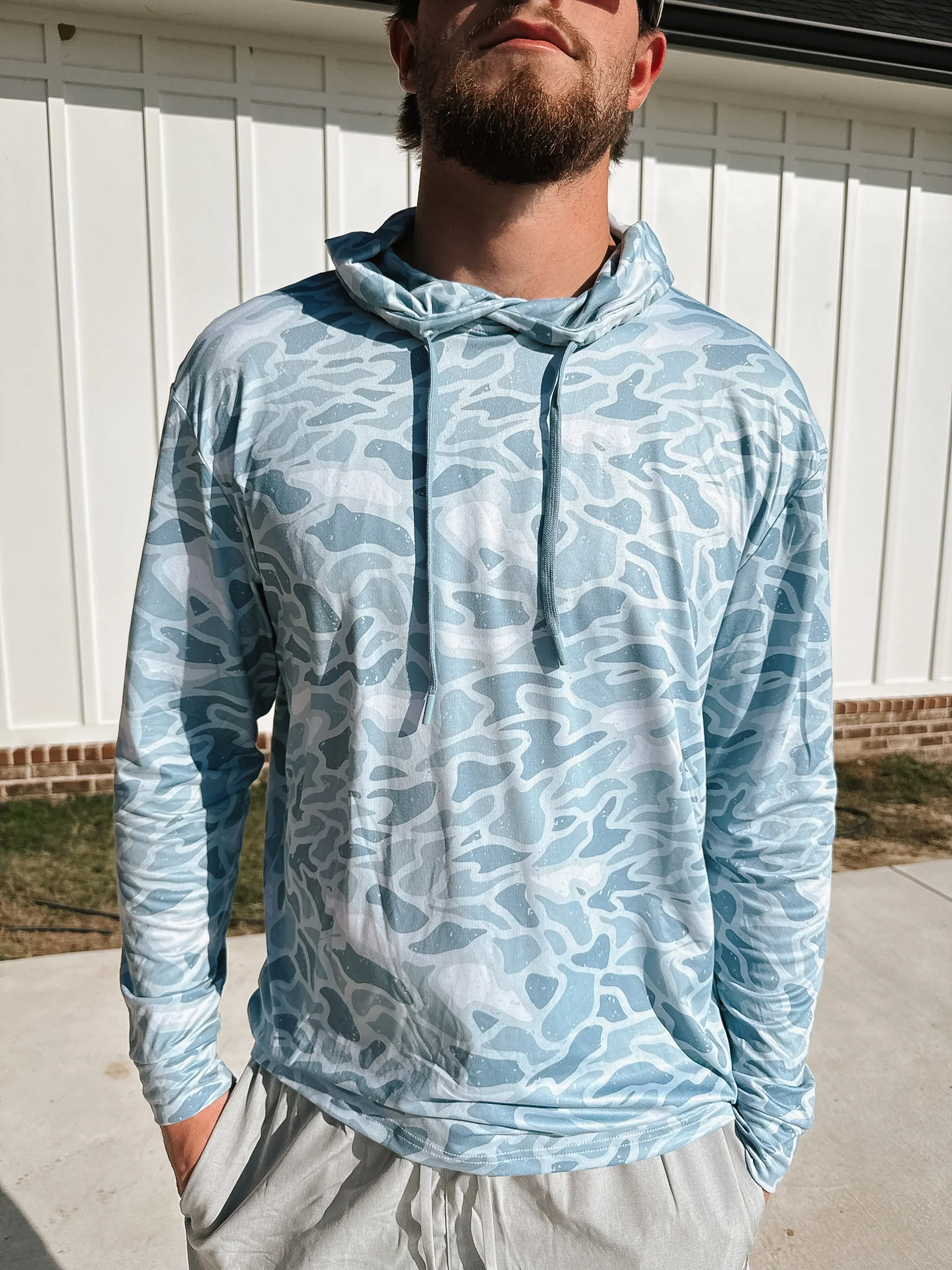 Men's Burlebo Performance Hoodie - Seaside Camo - Image 2