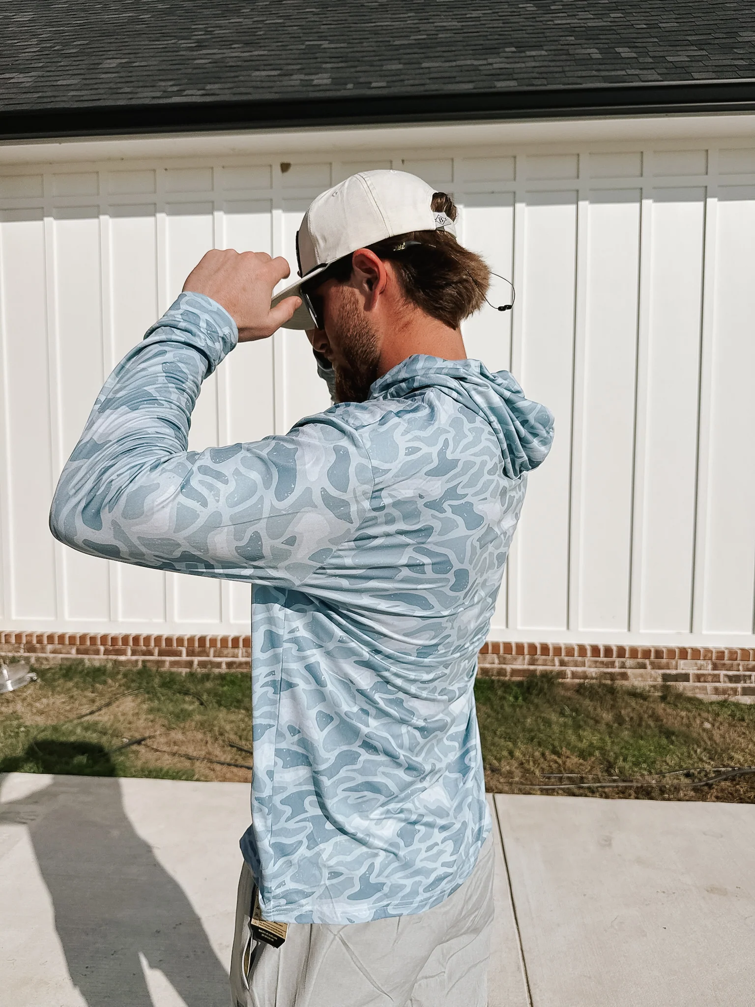 Men's Burlebo Performance Hoodie - Seaside Camo - Image 3