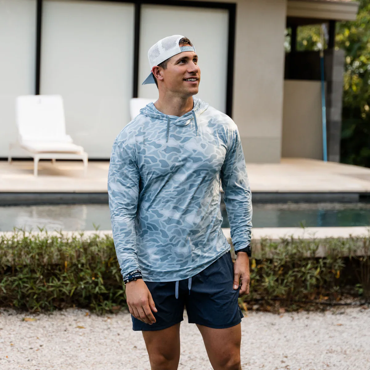 Men's Burlebo Performance Hoodie - Seaside Camo - Image 5