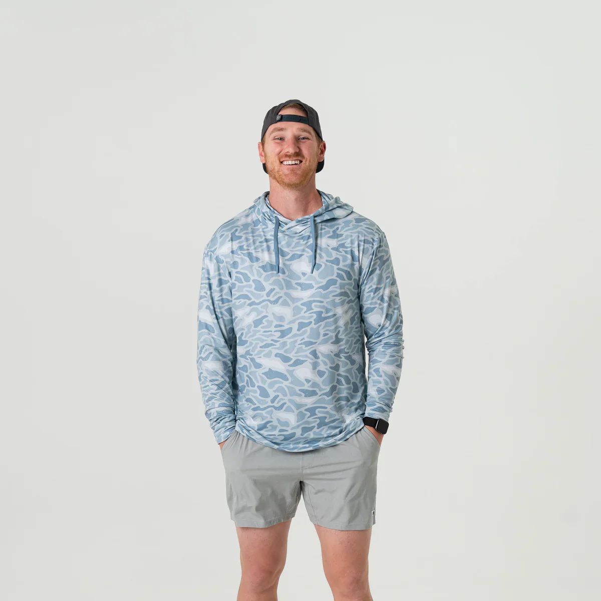 Men's Burlebo Performance Hoodie - Seaside Camo - Image 7