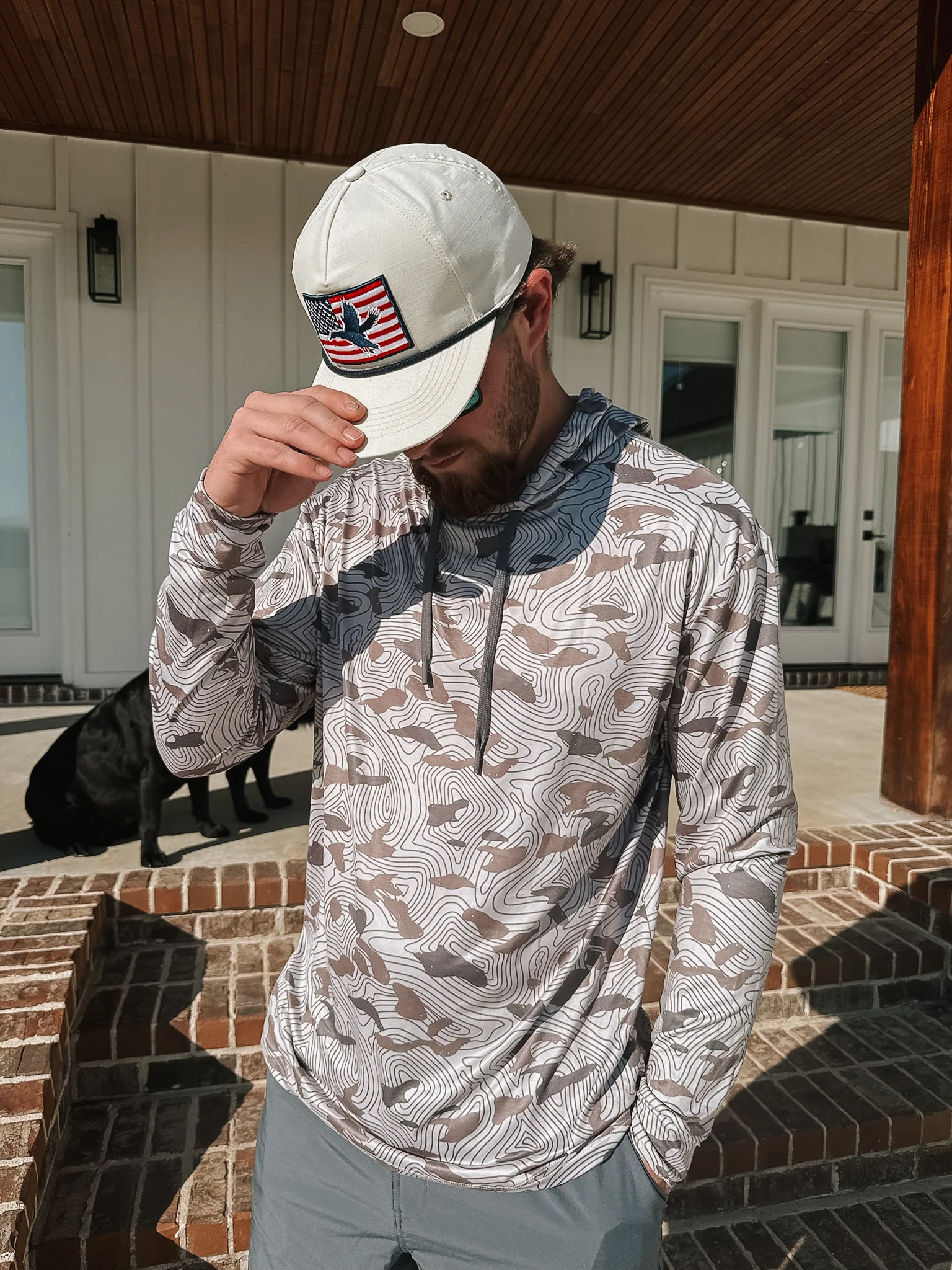 Burlebo Men's Performance Hoodie - Top Desert Camo - Image 3