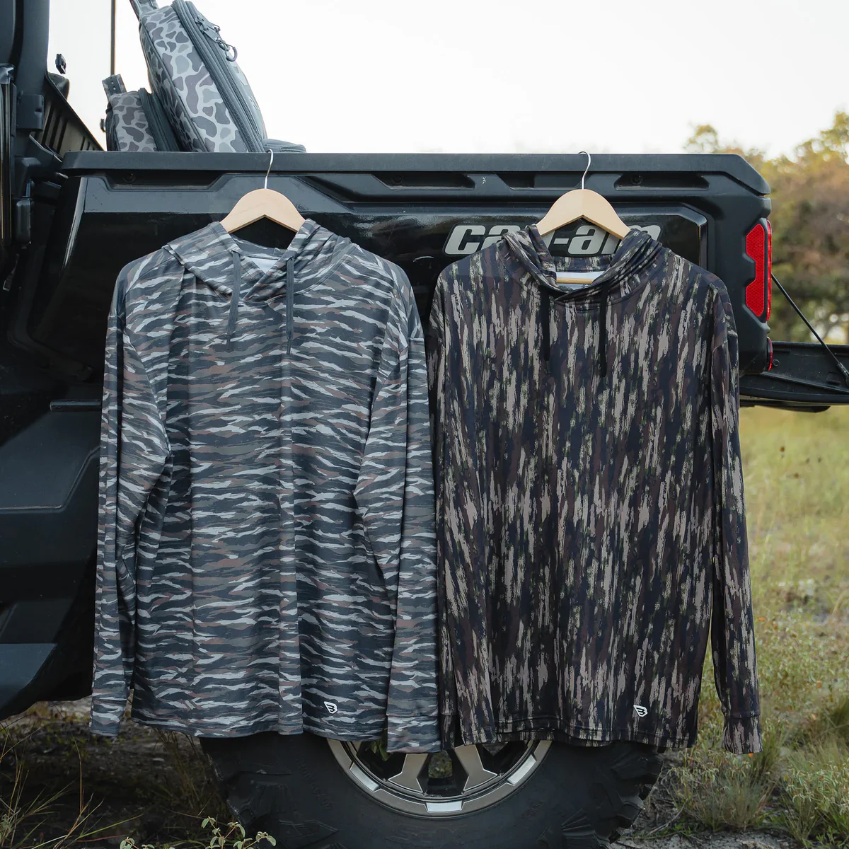 Men's Burlebo Performance Hoodie - Tiger Stripe Camo - Wetland - Image 3