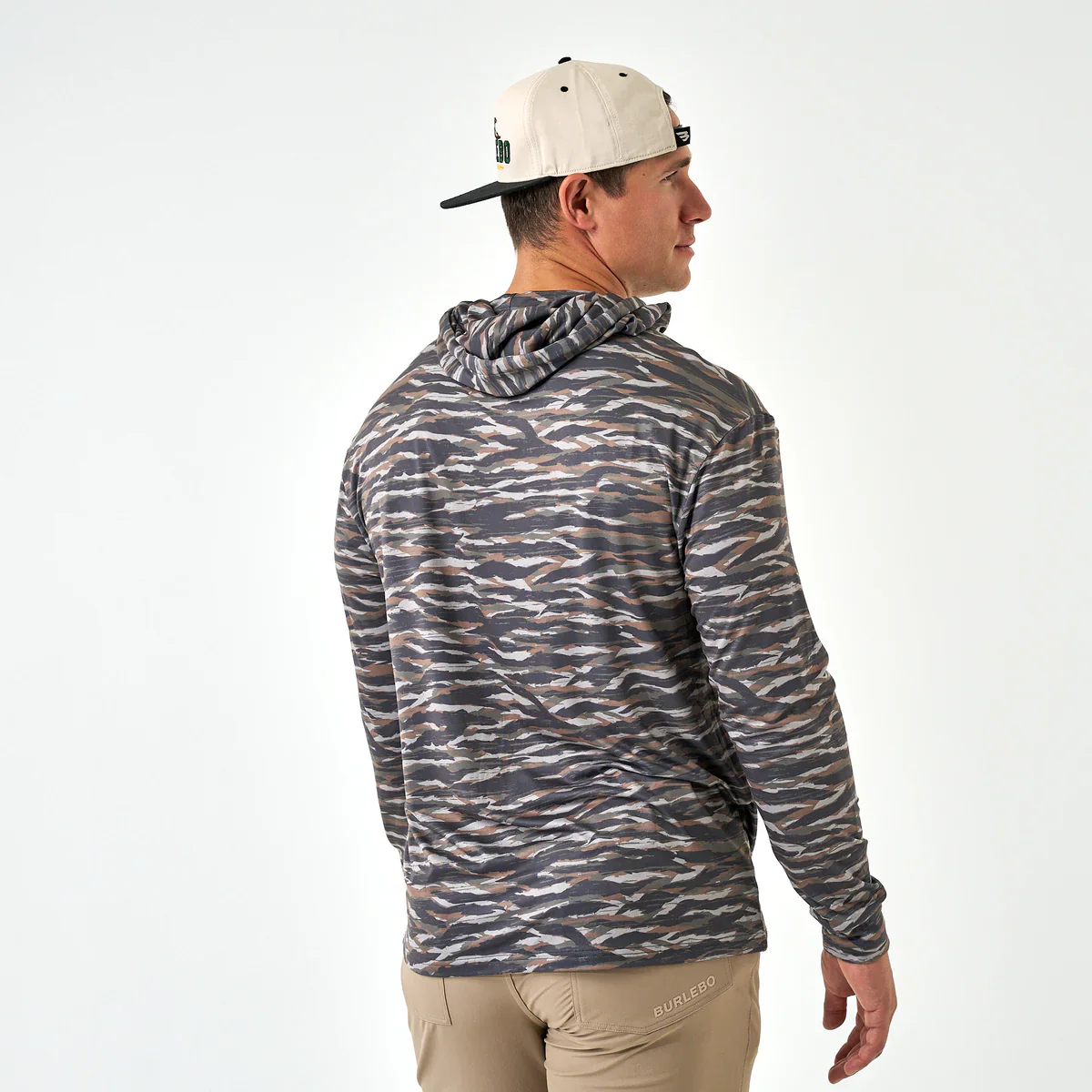 Men's Burlebo Performance Hoodie - Tiger Stripe Camo - Wetland - Image 5