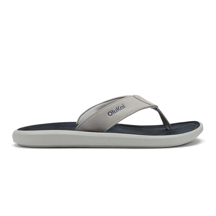 Men's Olukai Pili Sandals in Ash/Mood Indigo - Image 7
