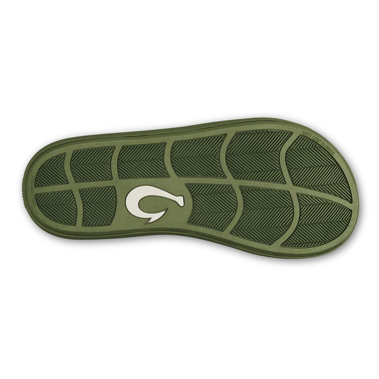 Men's Olukai Pili Sandals in Desert Moss/Deep Green - Image 4