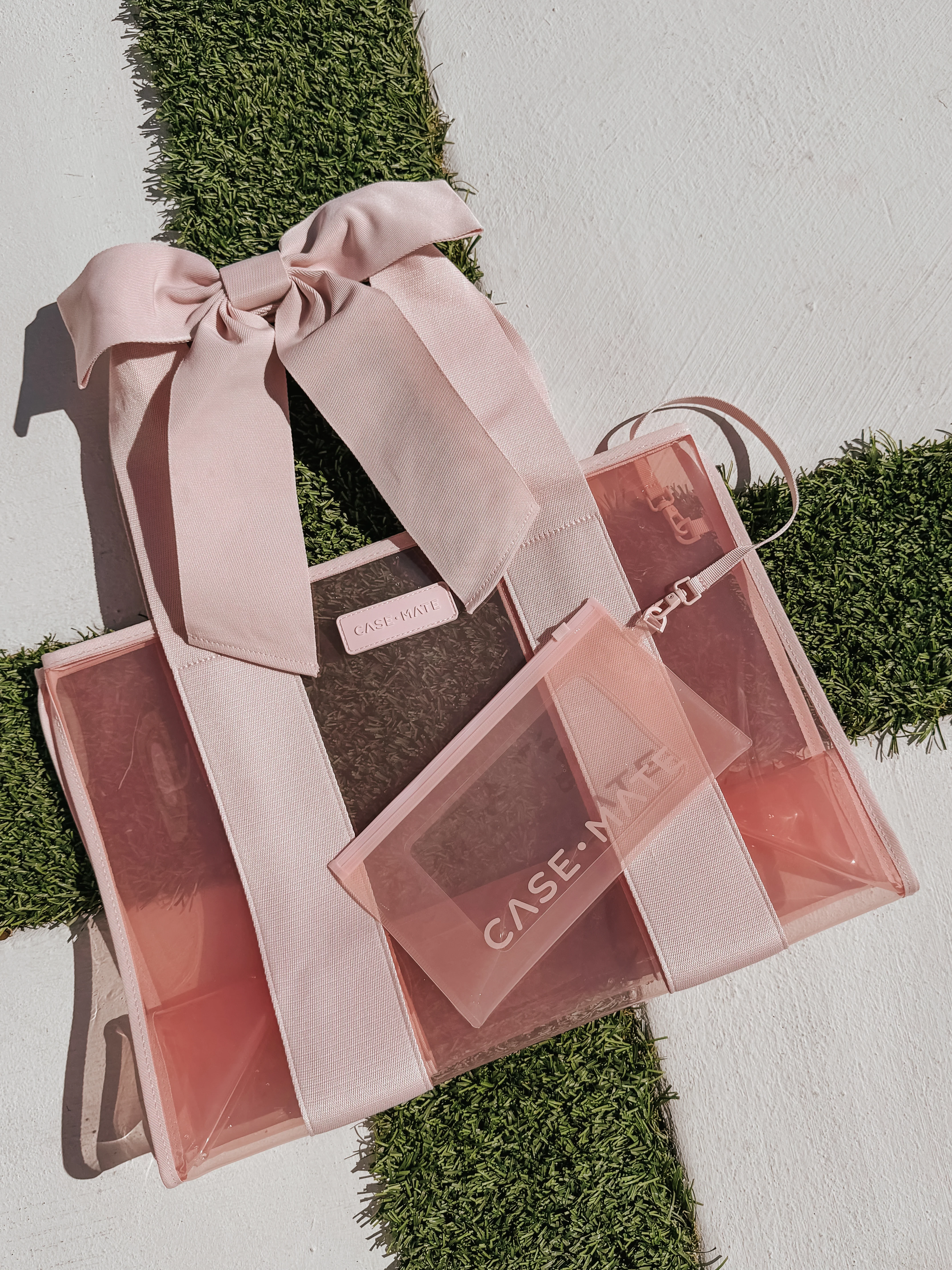 Case-Mate Bow Jelly Tote Bag - Ballet Pink - Image 3