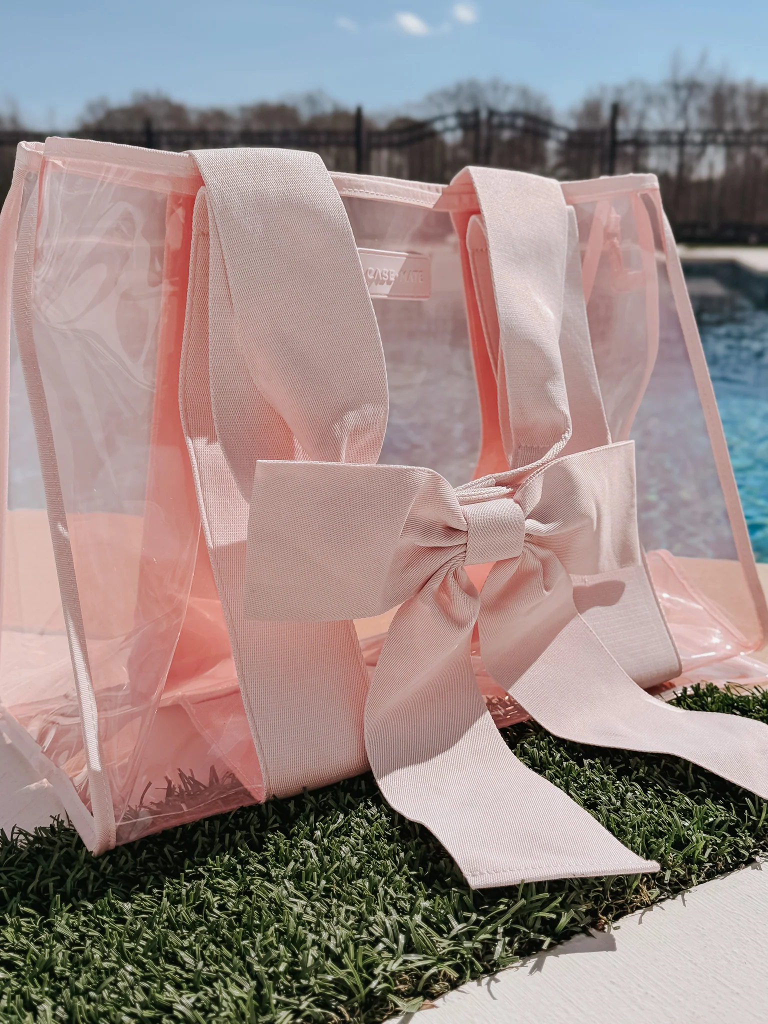 Case-Mate Bow Jelly Tote Bag - Ballet Pink - Image 4