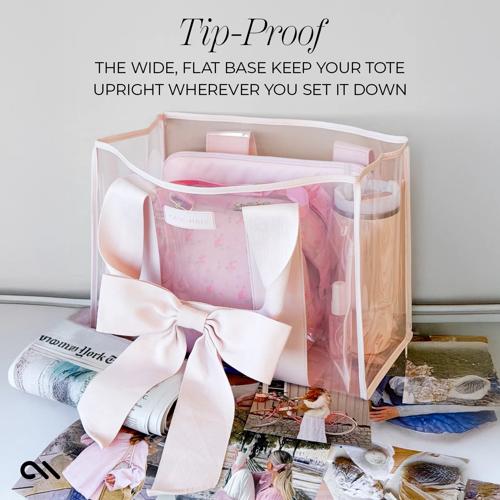 Case-Mate Bow Jelly Tote Bag - Ballet Pink - Image 8