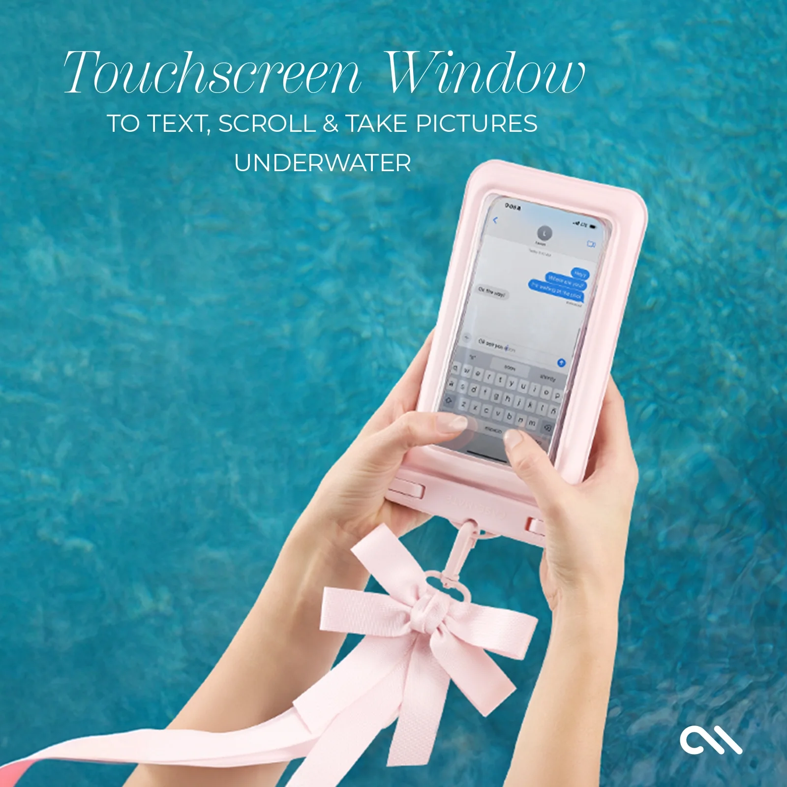 Waterproof Floating Bow Phone Pouch - Ballet Pink - Image 6