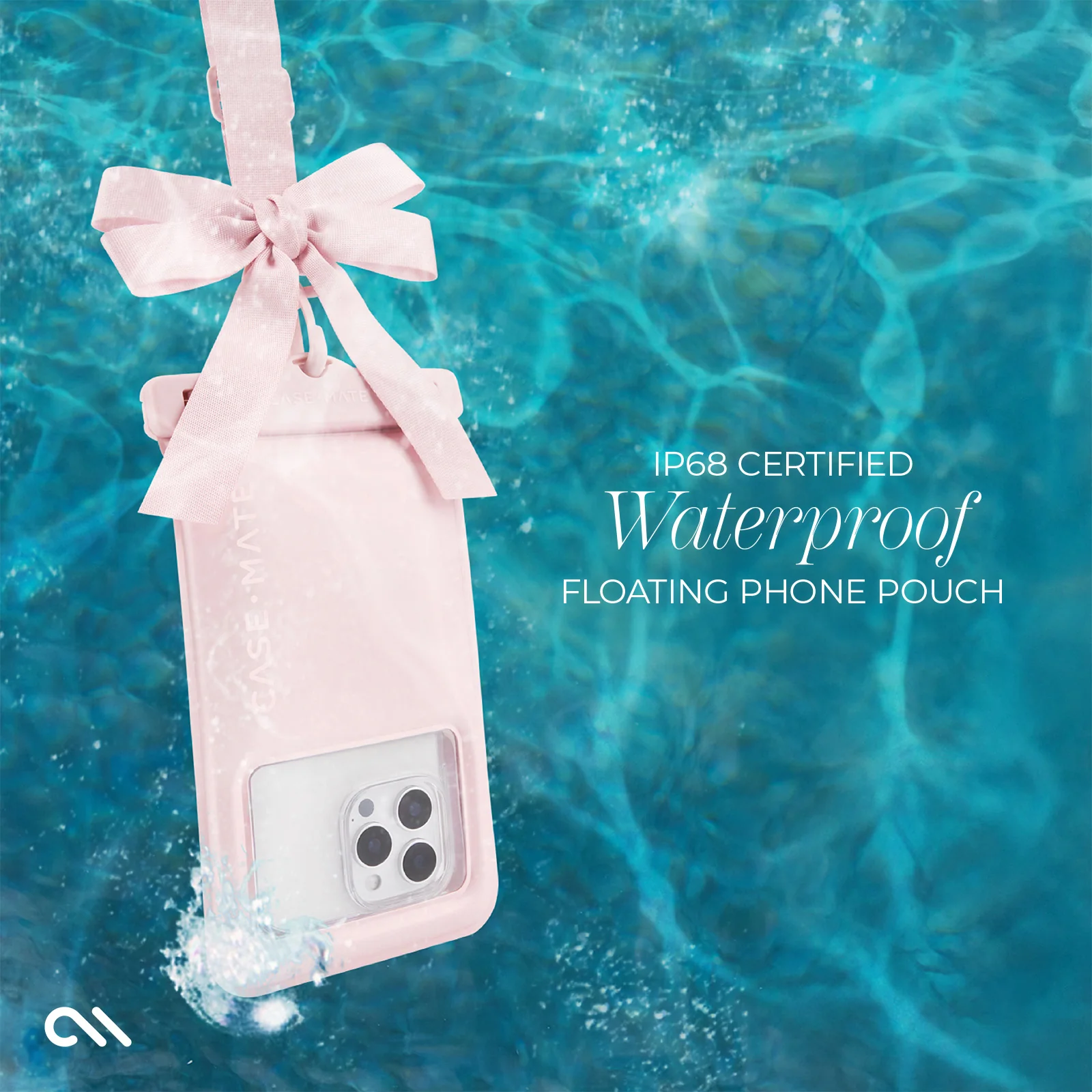 Waterproof Floating Bow Phone Pouch - Ballet Pink - Image 7