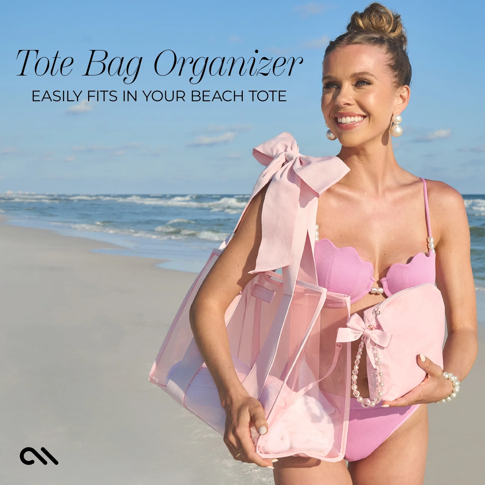 Case-Mate Bow Waterproof Zip Pouch - Ballet Pink - Image 6