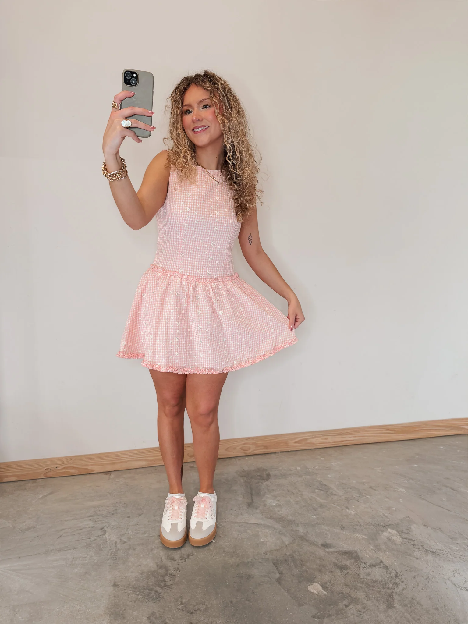 Vacay All Day Pink Gingham Dress - Image 3
