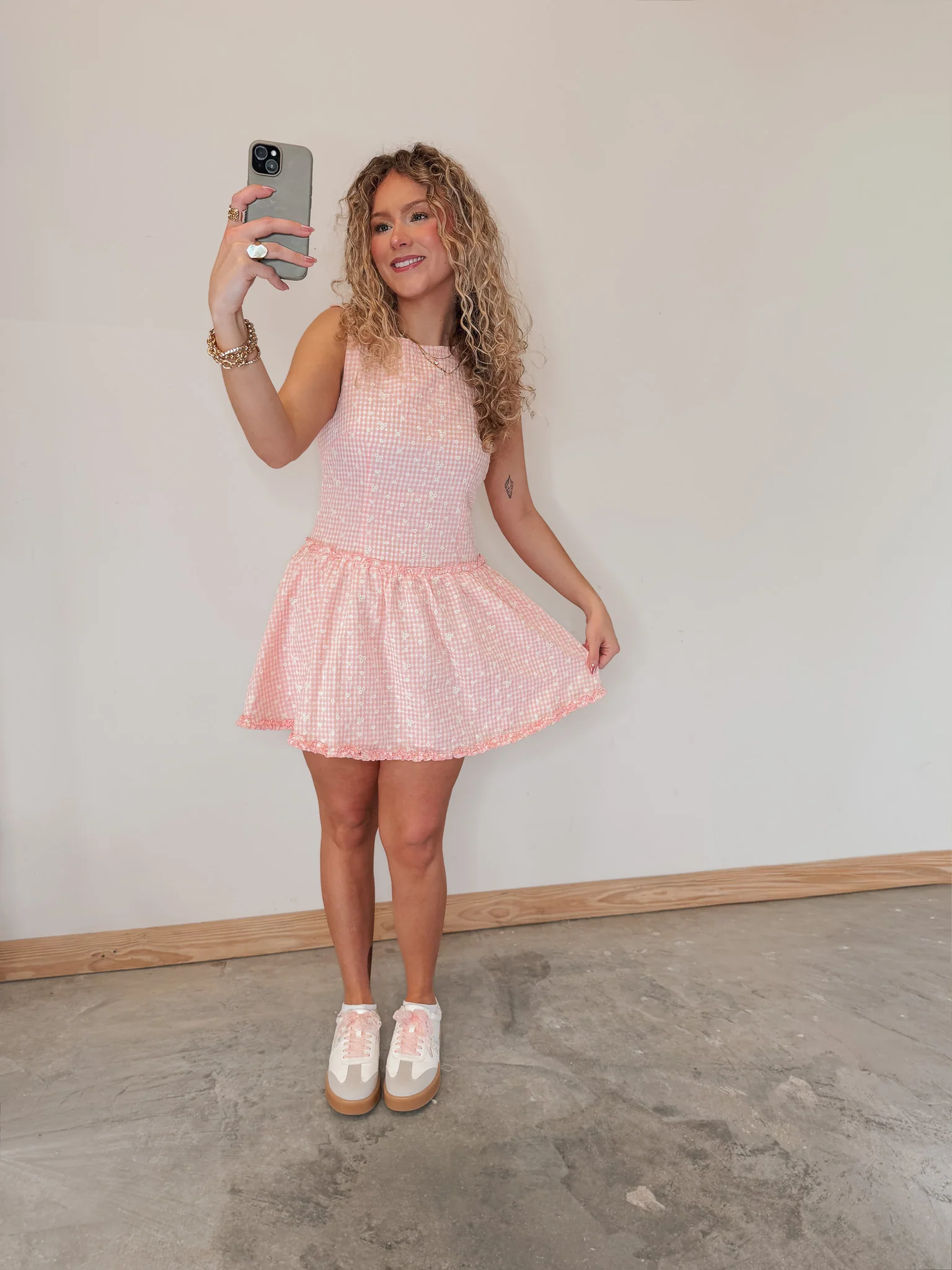 Vacay All Day Pink Gingham Dress - Image 7