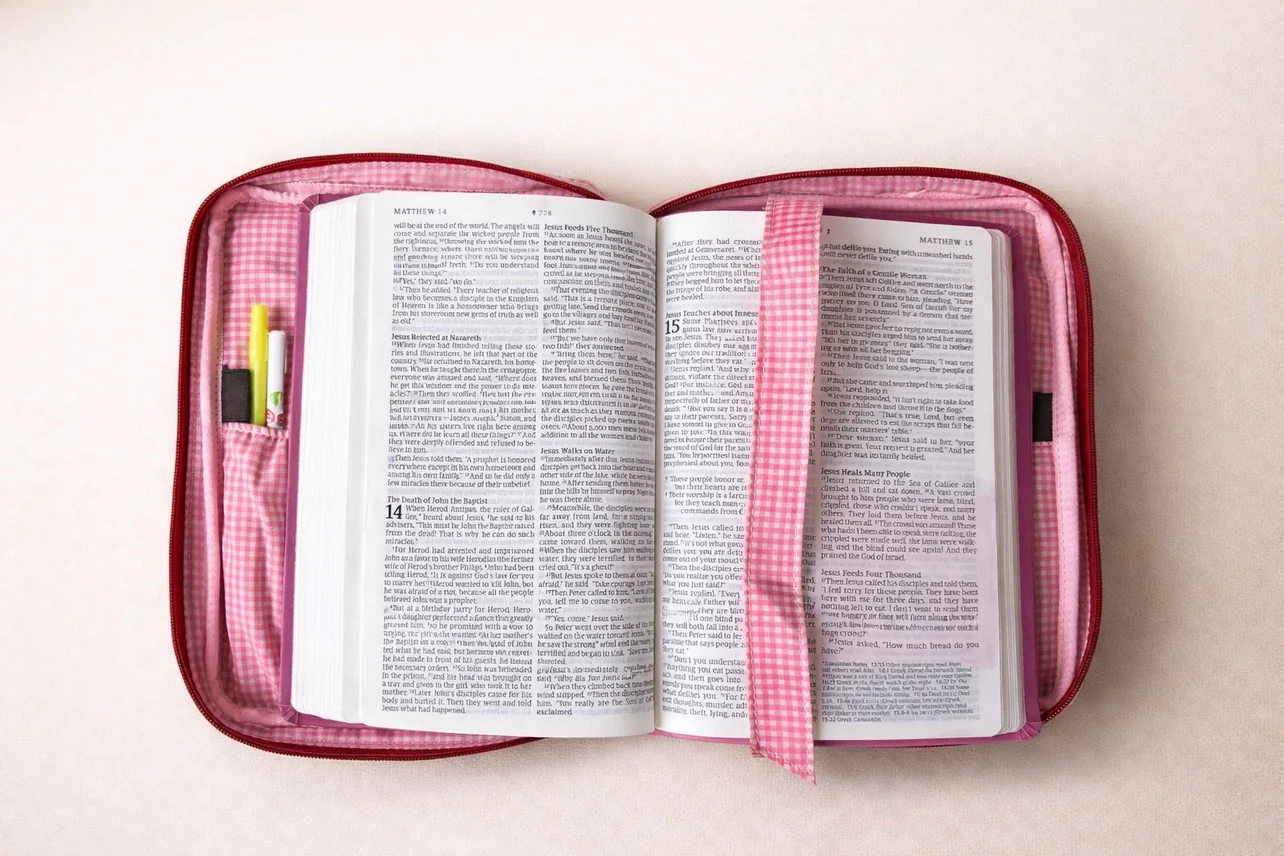 Quilted Bible Cover/Bible Case | Pink Western - Image 10