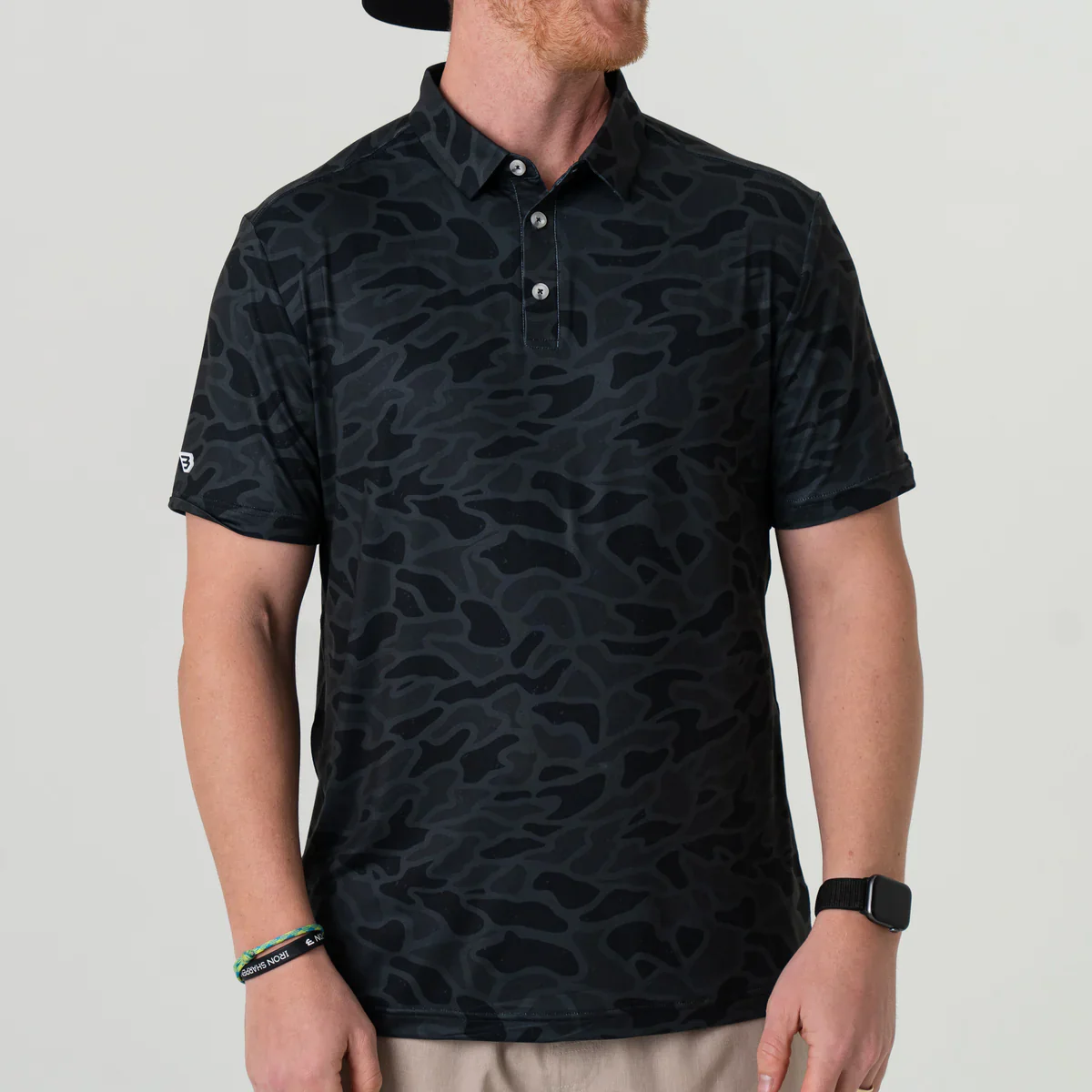 Men's Burlebo Performance Polo - Black Camo - Image 6