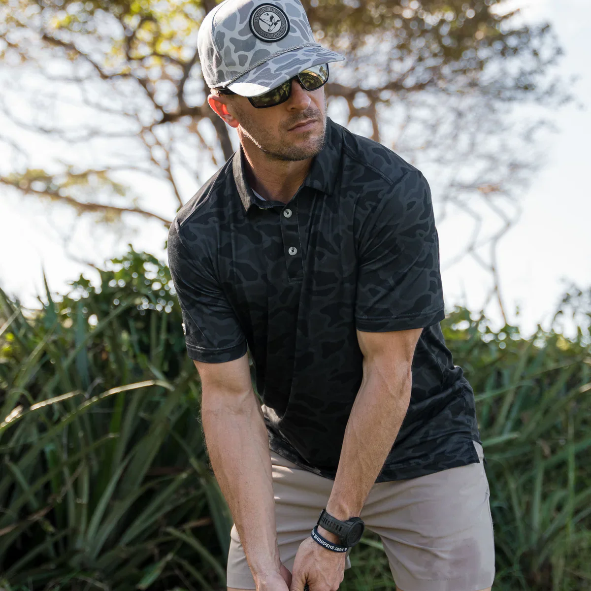 Men's Burlebo Performance Polo - Black Camo - Image 7