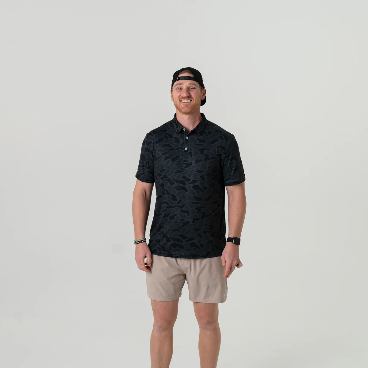 Men's Burlebo Performance Polo - Black Camo - Image 8