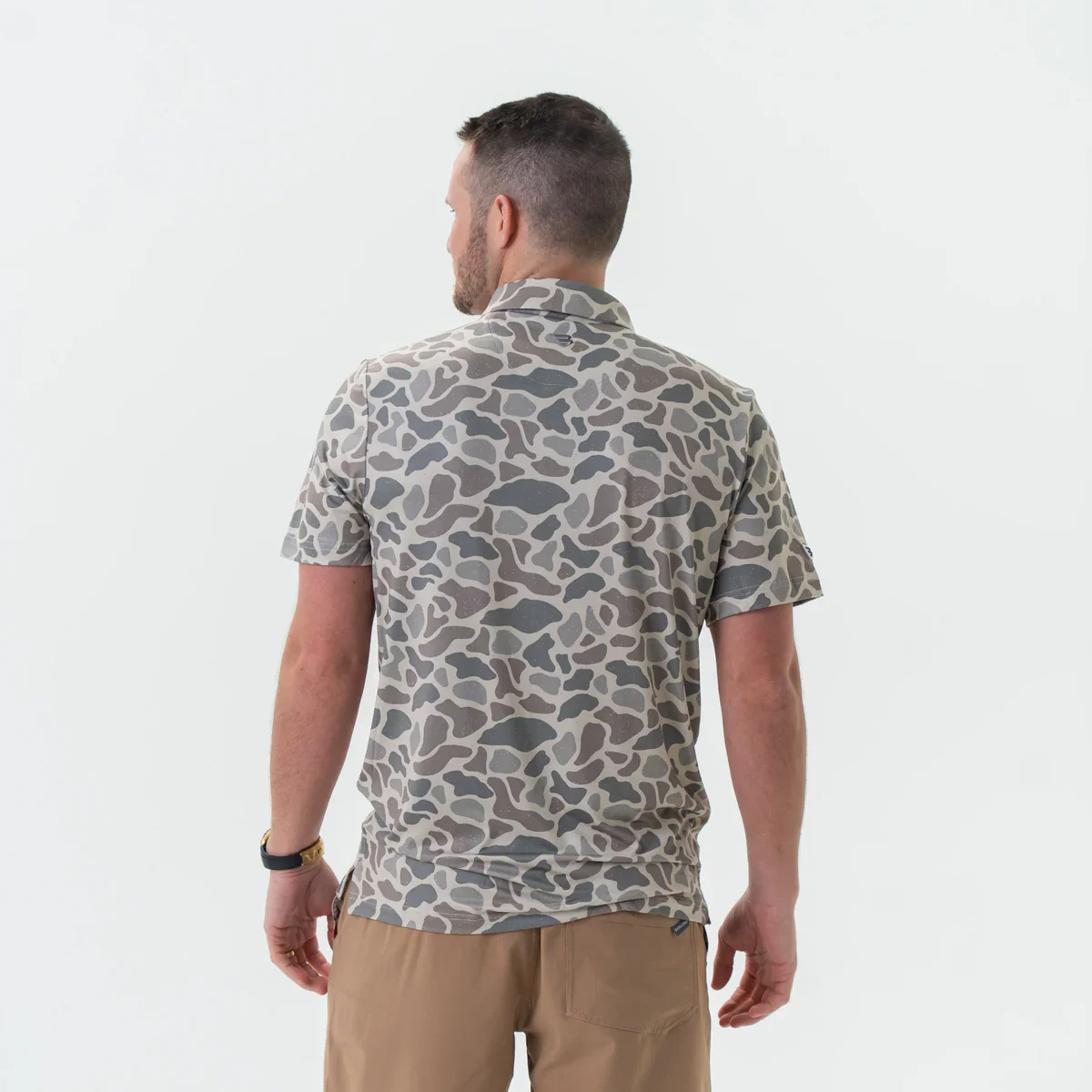 Men's Burlebo Performance Polo in Classic Deer Camo - Image 5