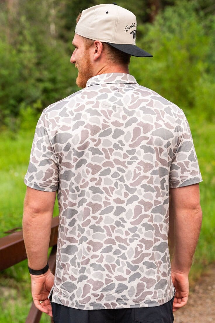 Men's Burlebo Performance Polo in Classic Deer Camo - Image 9