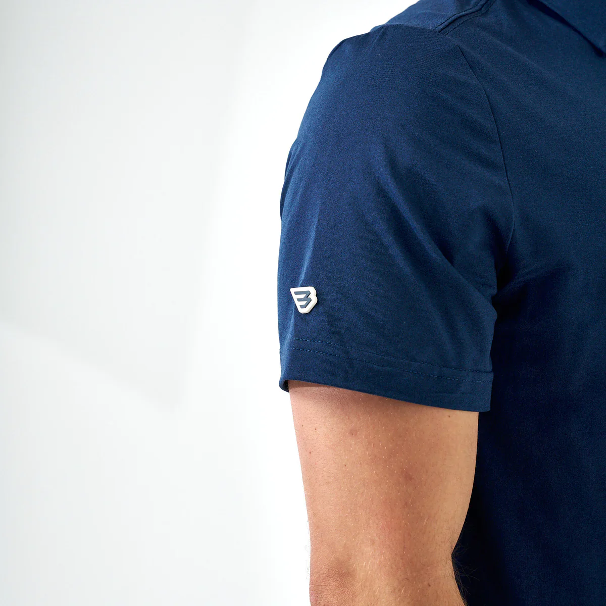 Burlebo Men's Performance Polo in Heather Navy - Image 7