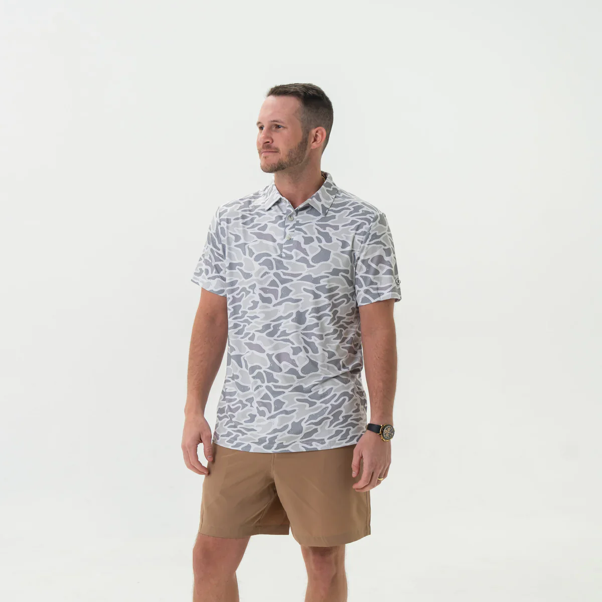 Men's Burlebo Performance Polo - White Camo - Image 5