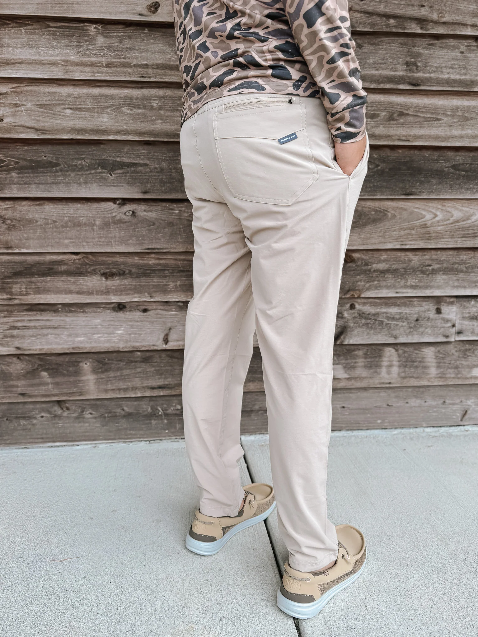 Burlebo Men's Performance Pants in Cobblestone - Image 3