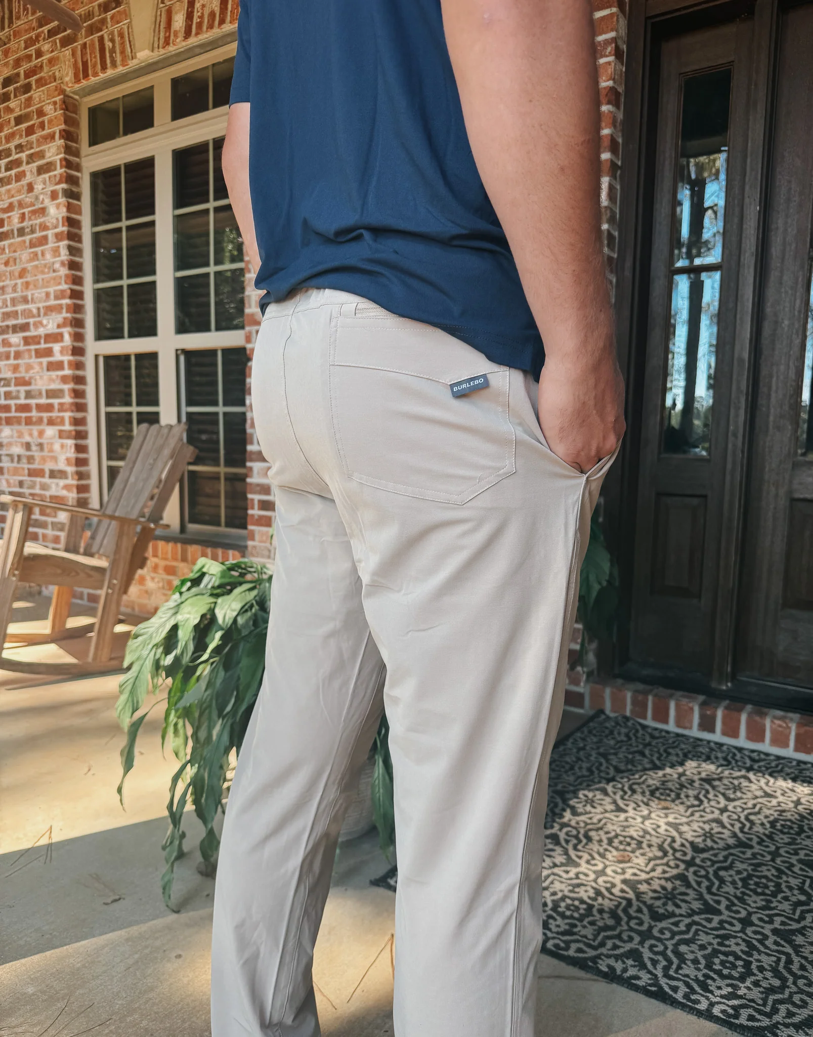 Burlebo Men's Performance Pants in Cobblestone - Image 5