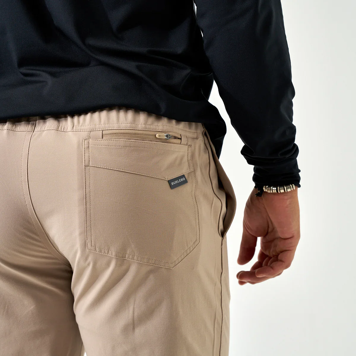 Burlebo Men's Performance Pants in Cobblestone - Image 8
