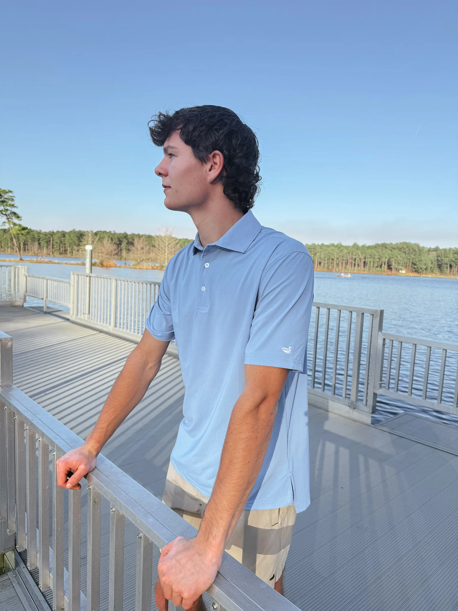 Southern Marsh Santa Clara Performance Polo in French Blue - Image 3