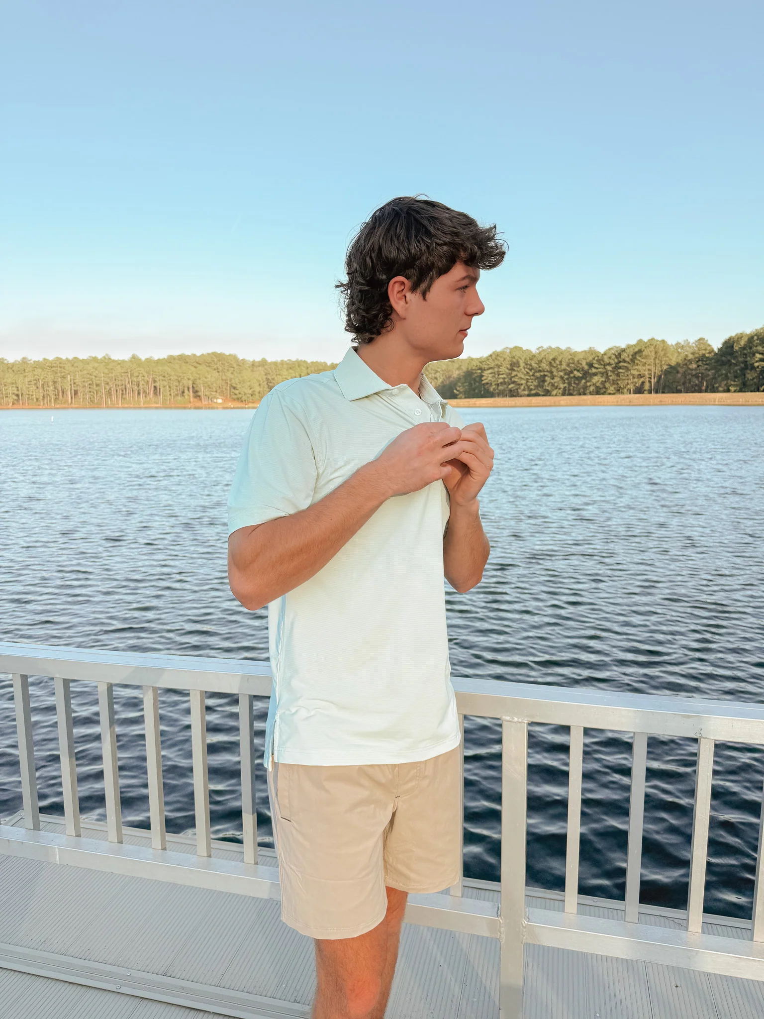 Southern Marsh Santa Clara Performance Polo in Honeydew - Image 2