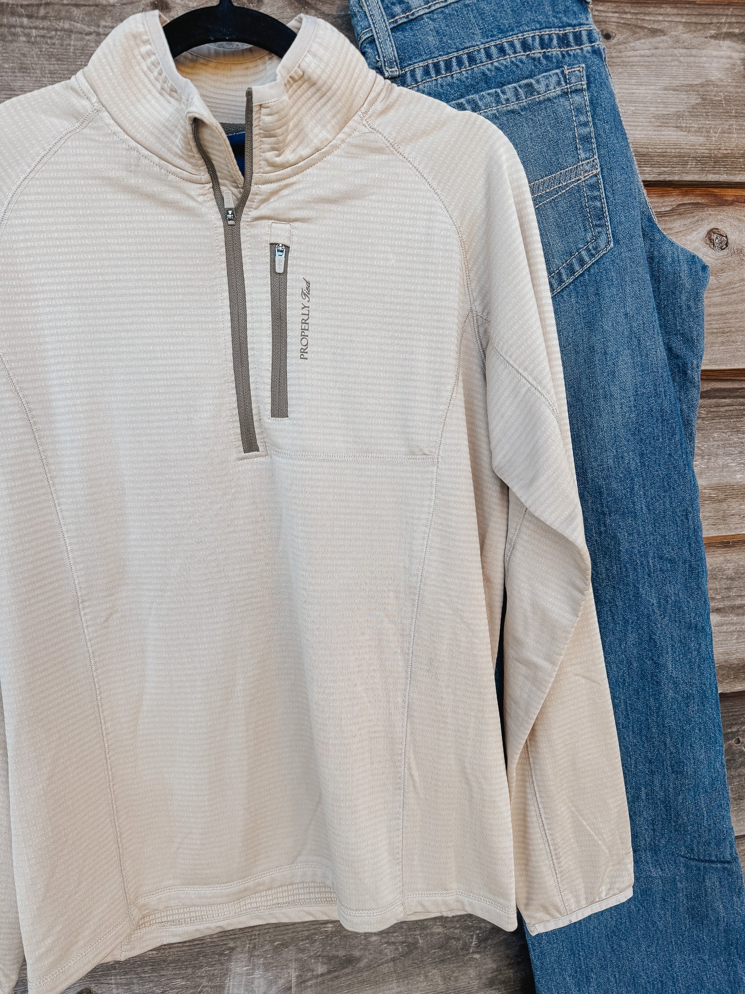 Men's Properly Tied Fairhope Pullover in Khaki - Image 2