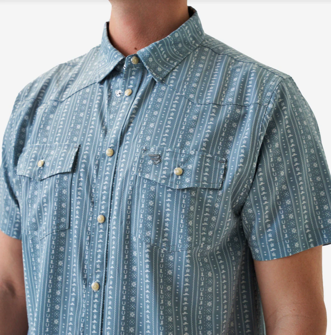 Burlebo Men's Performance Western Shirt - Burlebo Ranch Sage - Image 6