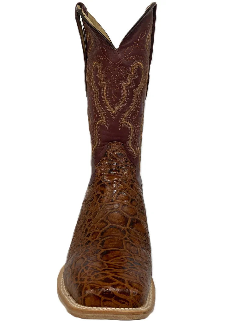 Men's Cowtown Cognac Sea Turtle Print Leather Boots - Image 10