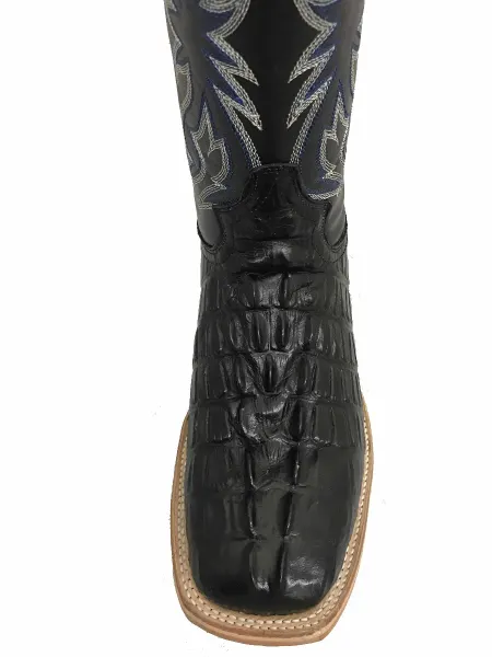 Men's Cowtown Black Alligator Print Square Toe Boot - Image 2